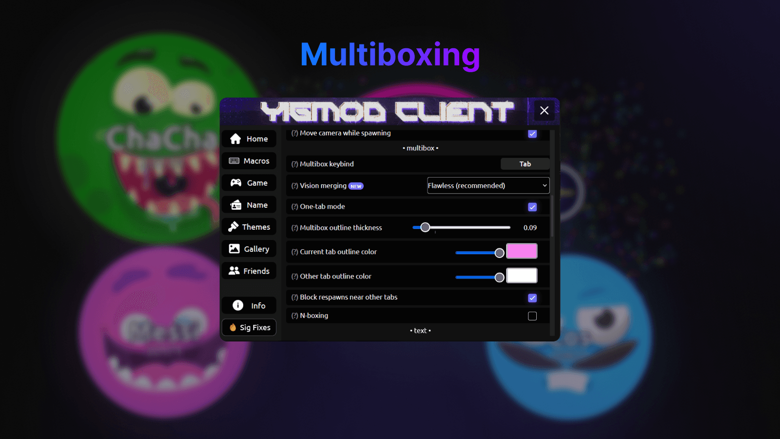 Sigfixes/multiboxing
