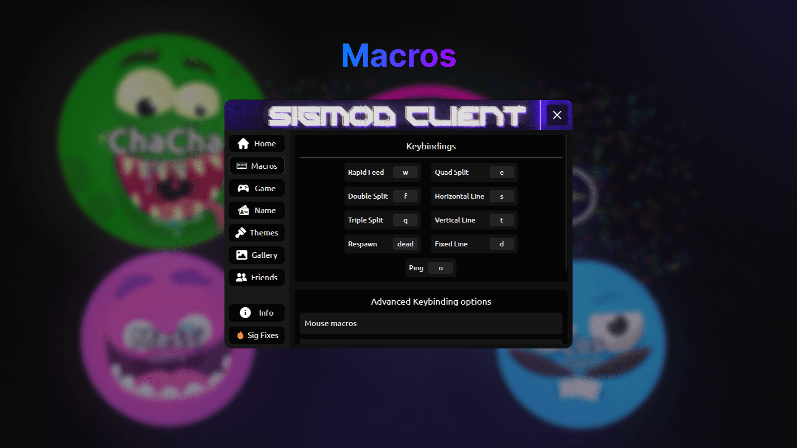 Sigmod/macro tab